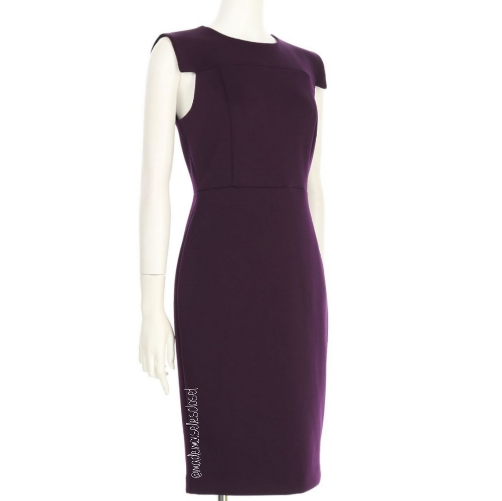 Auburgine Calvin Klein Sheat Dress Sz 14 - Picture 2 of 6